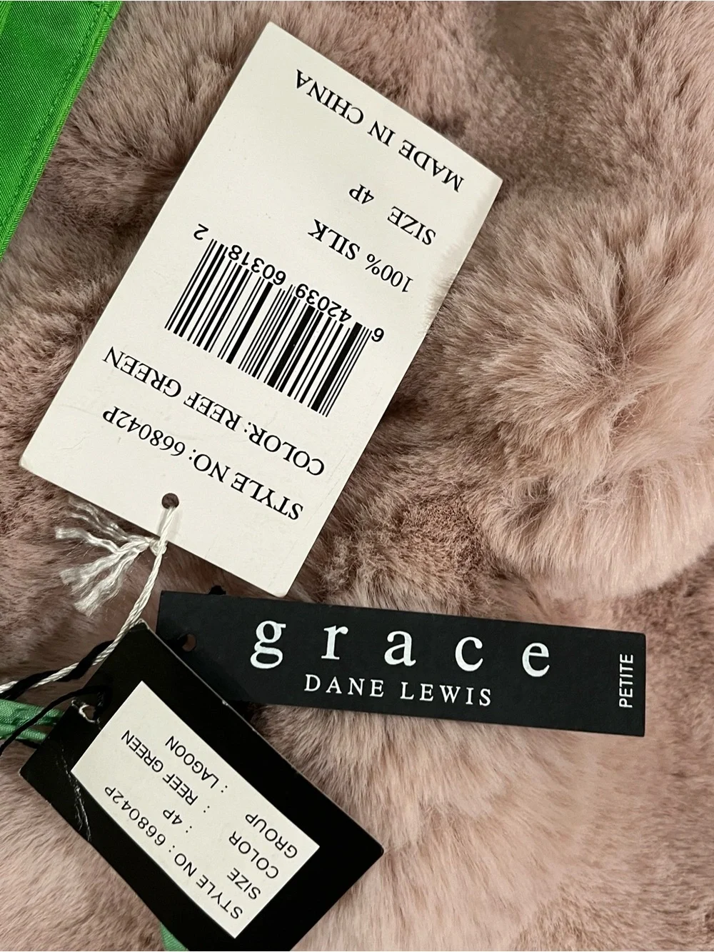 NWT* GRACE Silk Dress Pants*Fully Lined *Zipper*Reef Green Tapered Leg*Size 4